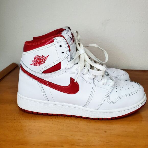 Other - NIKE Air Jordan 1 Retro High OG Sneakers Running Shoes White Varsity Red SZ 5.5